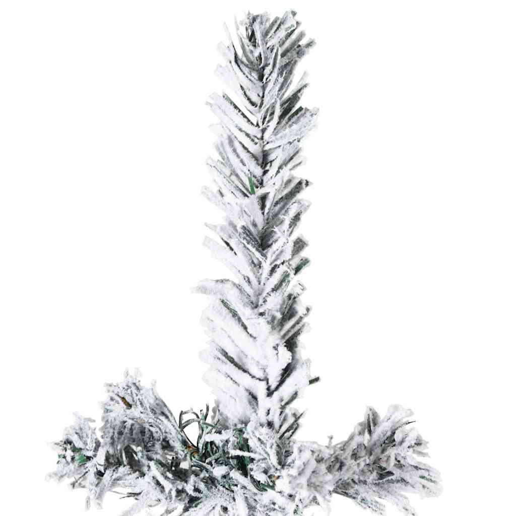 Slim Artificial Half Christmas Tree with Flocked Snow 5 ft