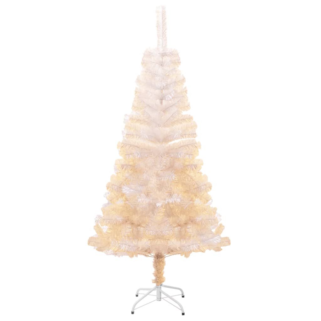 Artificial Christmas Tree with Iridescent Tips White 4 ft PVC