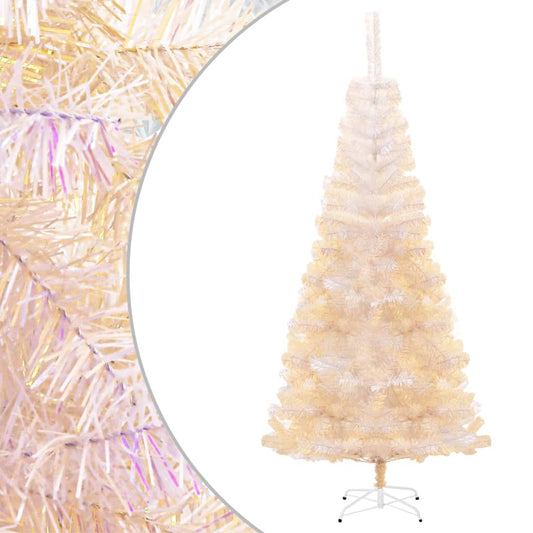 Artificial Christmas Tree with Iridescent Tips White 6 ft PVC