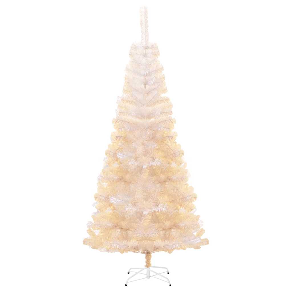 Artificial Christmas Tree with Iridescent Tips White 6 ft PVC