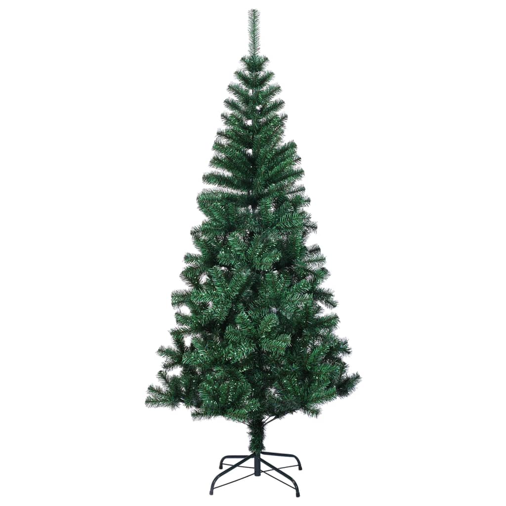 Artificial Christmas Tree with Iridescent Tips Green 7 ft PVC