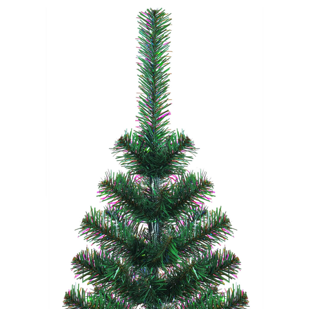 Artificial Christmas Tree with Iridescent Tips Green 7 ft PVC