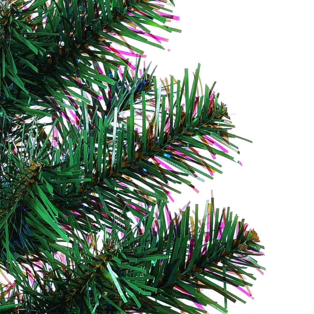 Artificial Christmas Tree with Iridescent Tips Green 7 ft PVC