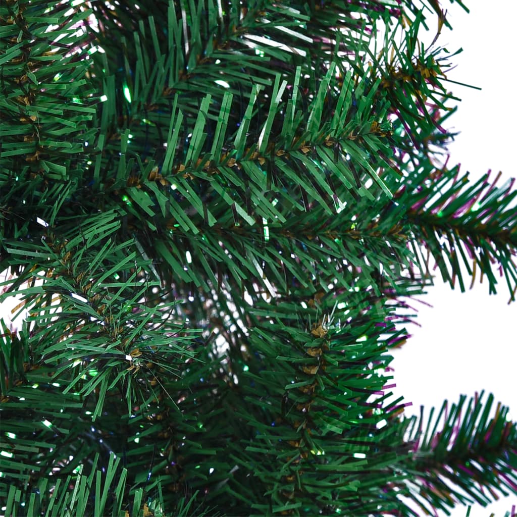 Artificial Christmas Tree with Iridescent Tips Green 7 ft PVC