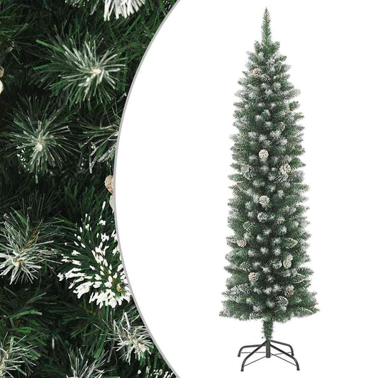 Artificial Slim Christmas Tree with Stand 6 ft PVC