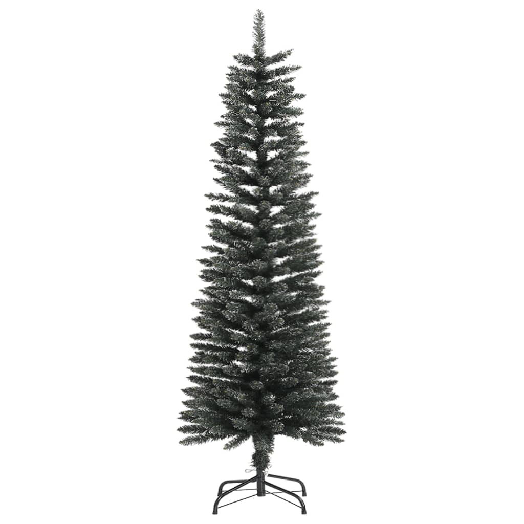 Artificial Slim Christmas Tree with Stand Green 4 ft PVC