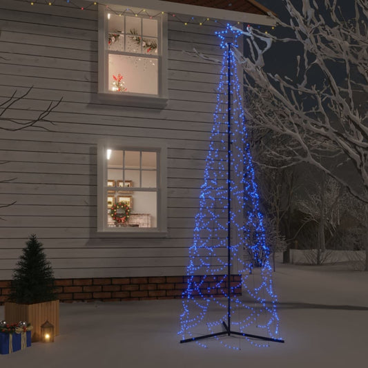 Christmas Cone Tree Blue 500 LEDs 3x10 ft