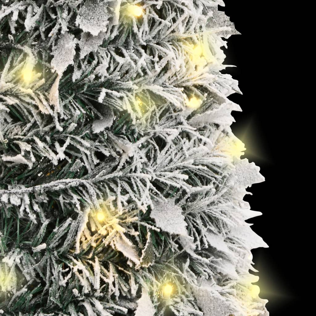 4-Foot 9- Inch LED Artificial Christmas Tree with Ornaments, 8 Lighting Modes, and Lifelike Design for Indoor/Outdoor Use