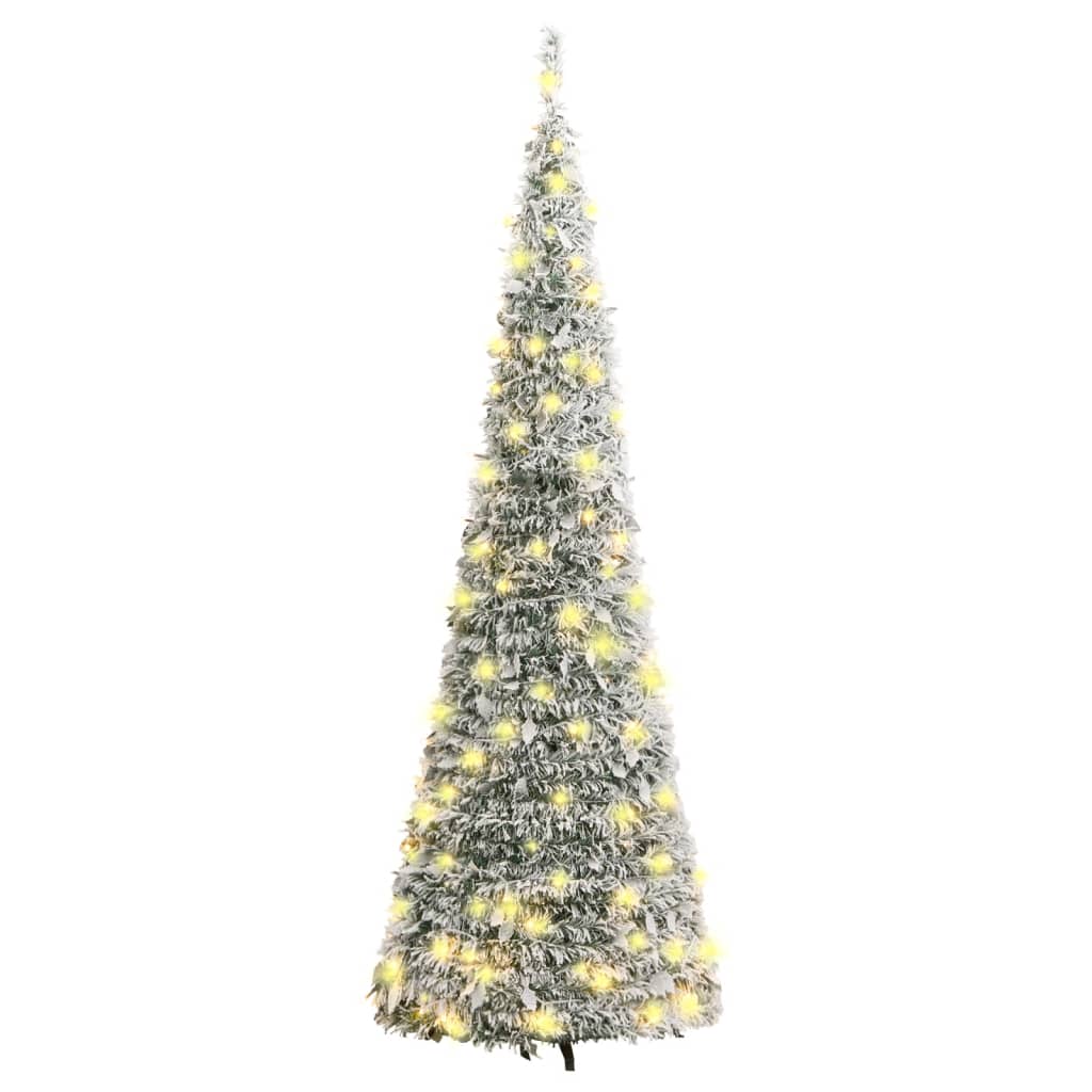 4-Foot 9- Inch LED Artificial Christmas Tree with Ornaments, 8 Lighting Modes, and Lifelike Design for Indoor/Outdoor Use