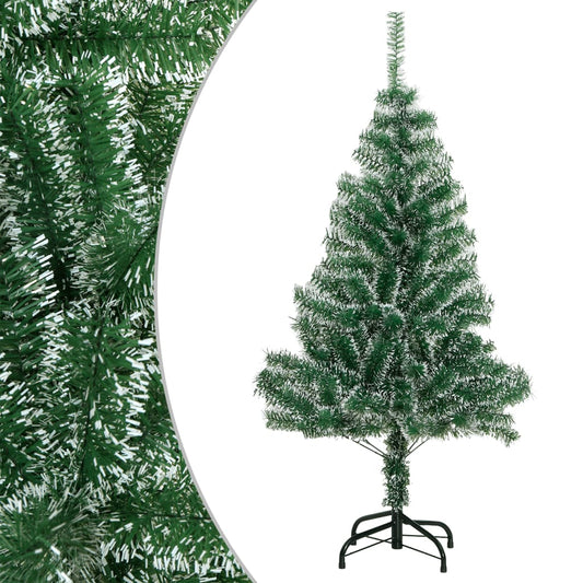 Lifelike 4 ft. Christmas Tree with Flocked Snow Green