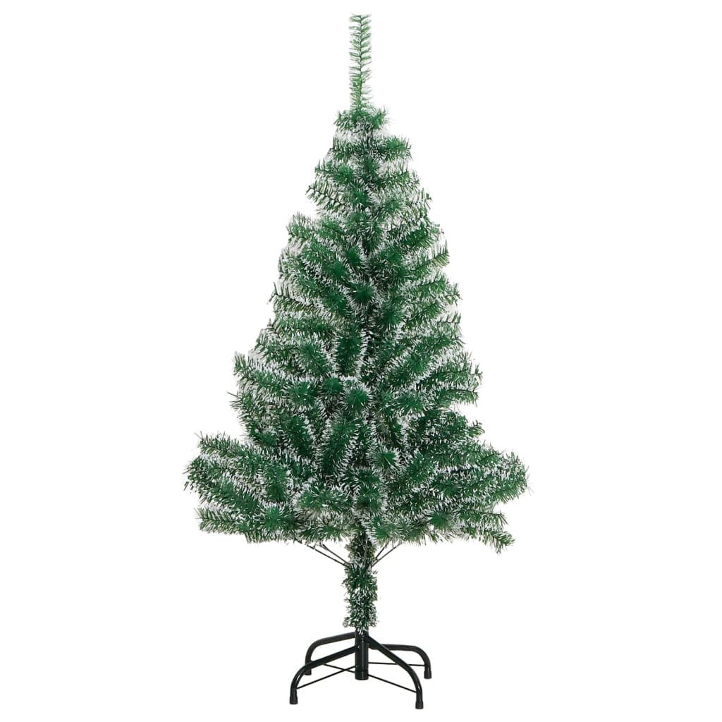 4-Foot 9 -Inch Artificial Christmas Tree with Flocked Snow Green