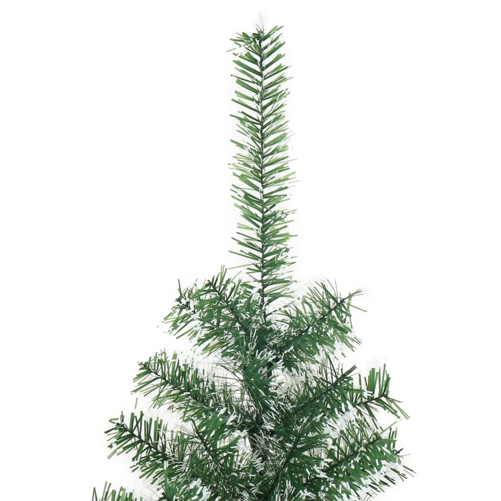 4-Foot 9 -Inch Artificial Christmas Tree with Flocked Snow Green