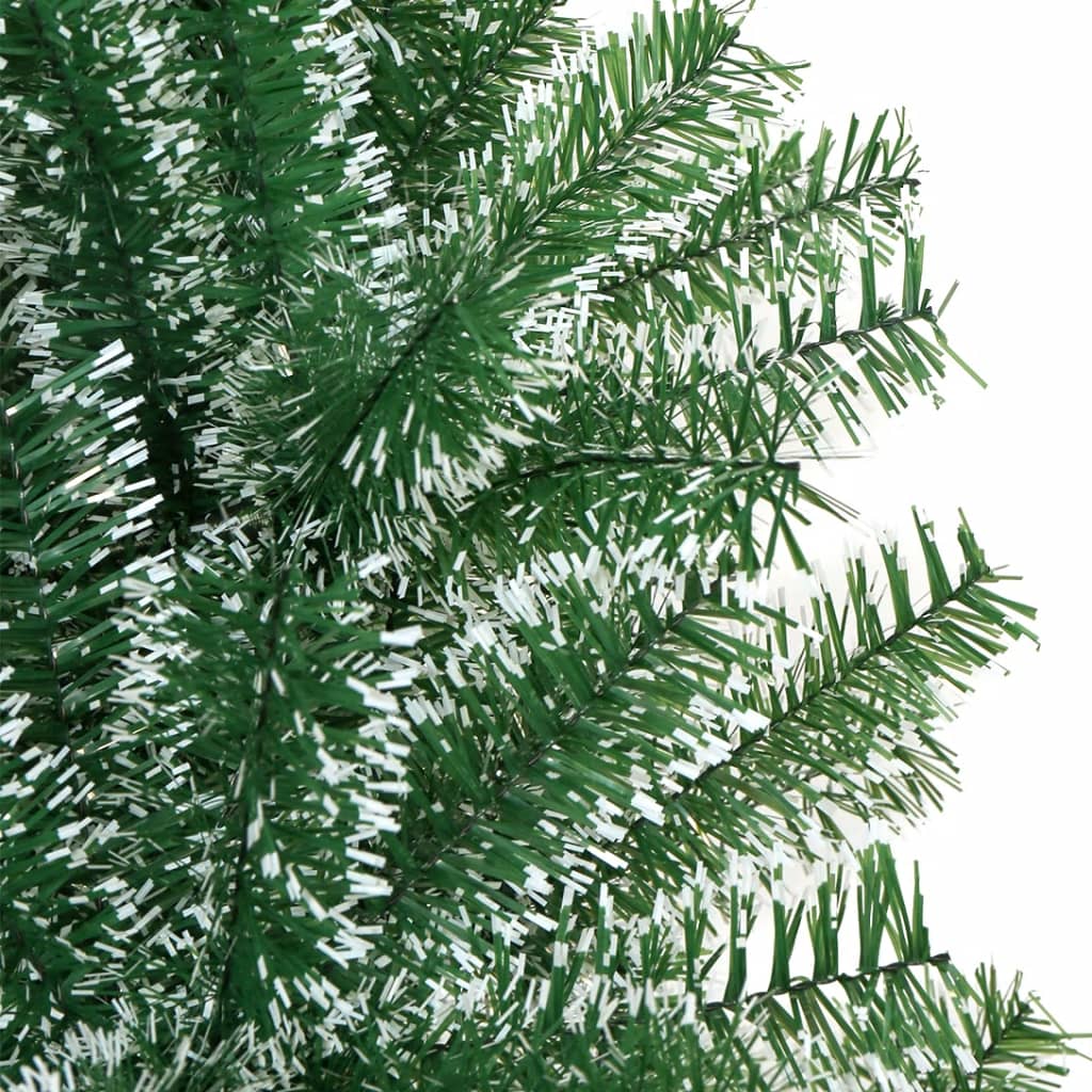 4-Foot 9 -Inch Artificial Christmas Tree with Flocked Snow Green