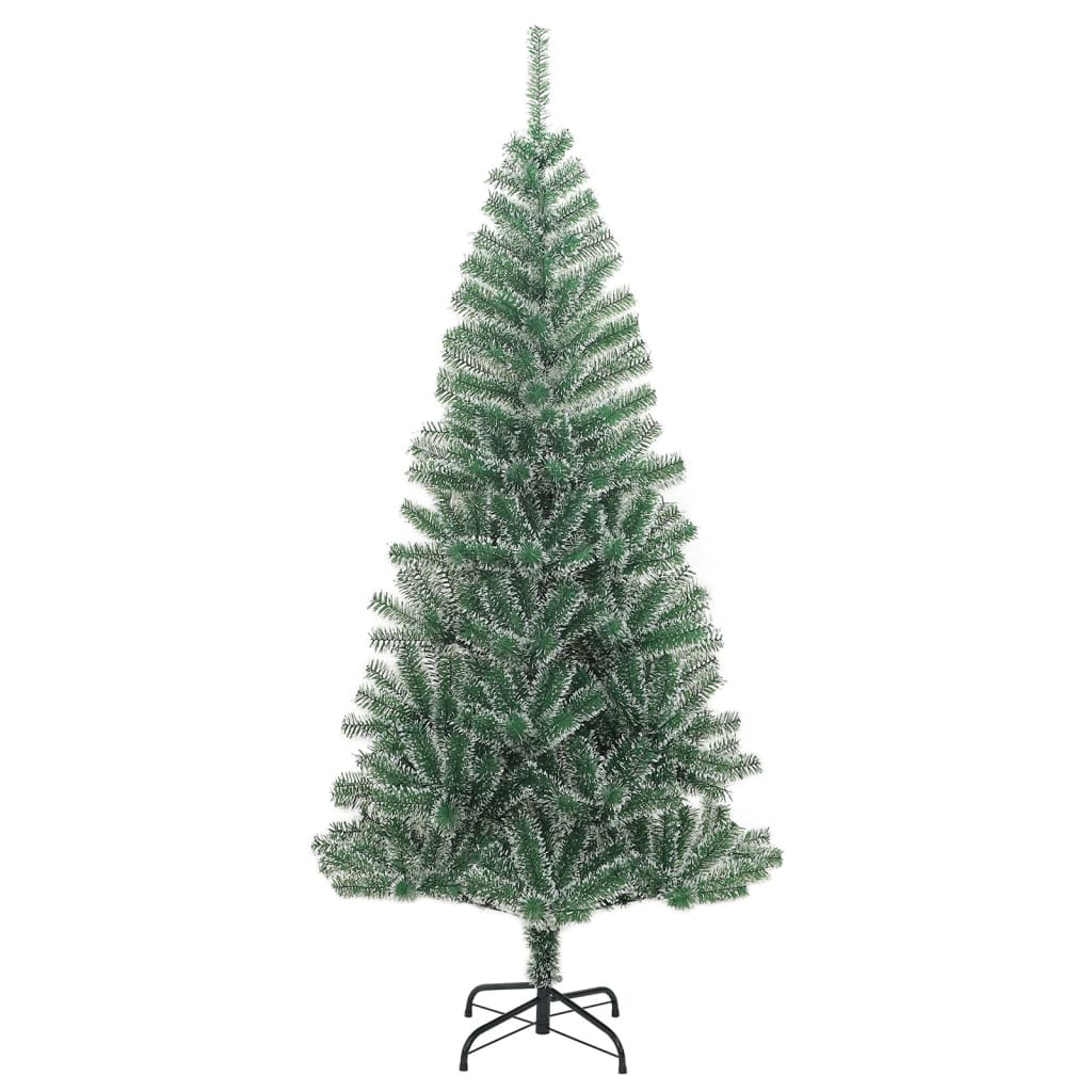 5-foot 9-inch Artificial Christmas Tree with Flocked Snow Green