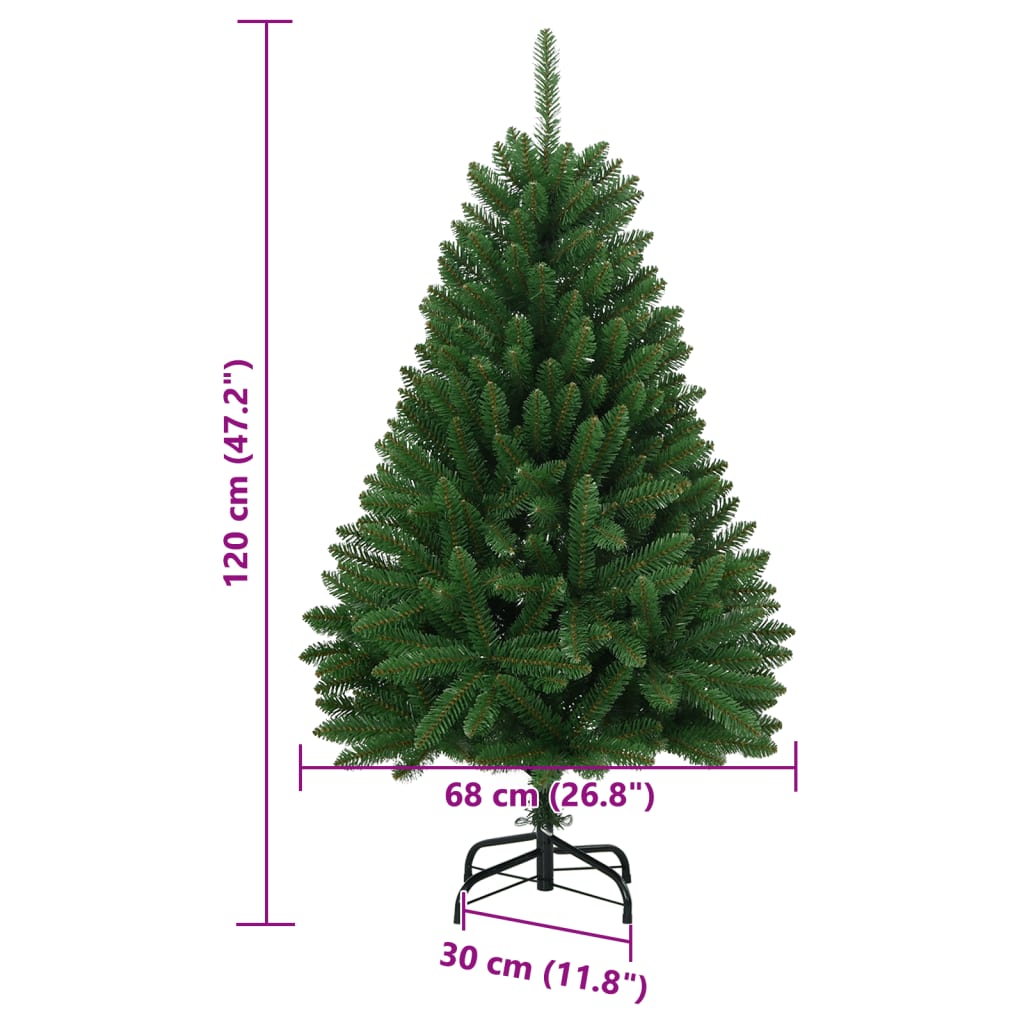 Artificial Hinged Christmas Tree with Stand Green 47.2"