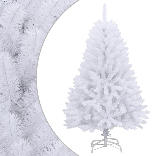 Artificial Hinged Christmas Tree with Stand White 59.1"