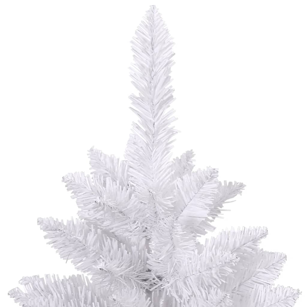 Artificial Hinged Christmas Tree with Stand White 70.9"