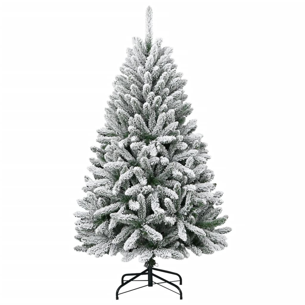 Artificial Hinged Christmas Tree with Flocked Snow 47.2"