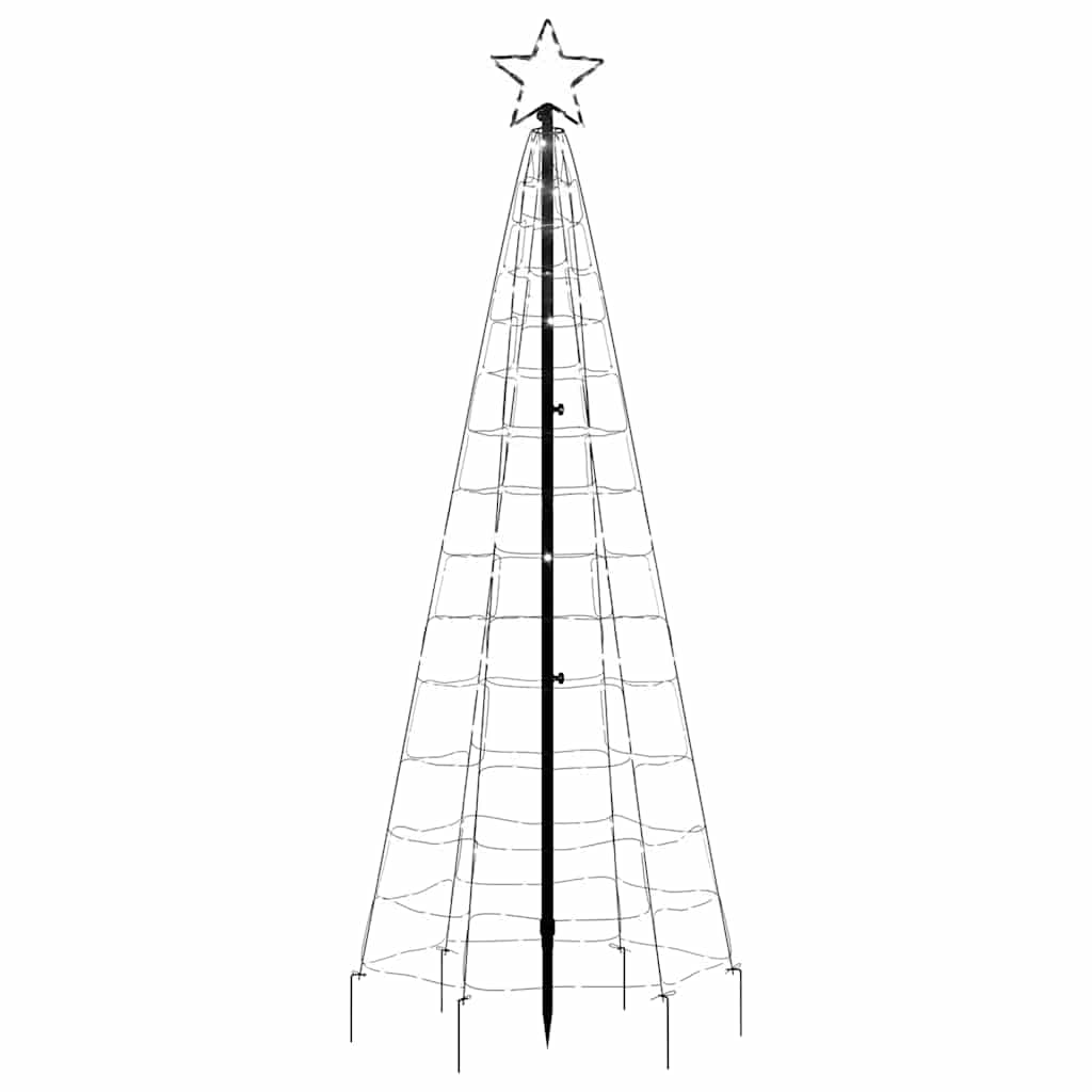 Christmas Tree Light with Spikes 220 LEDs Cold White 70.9"