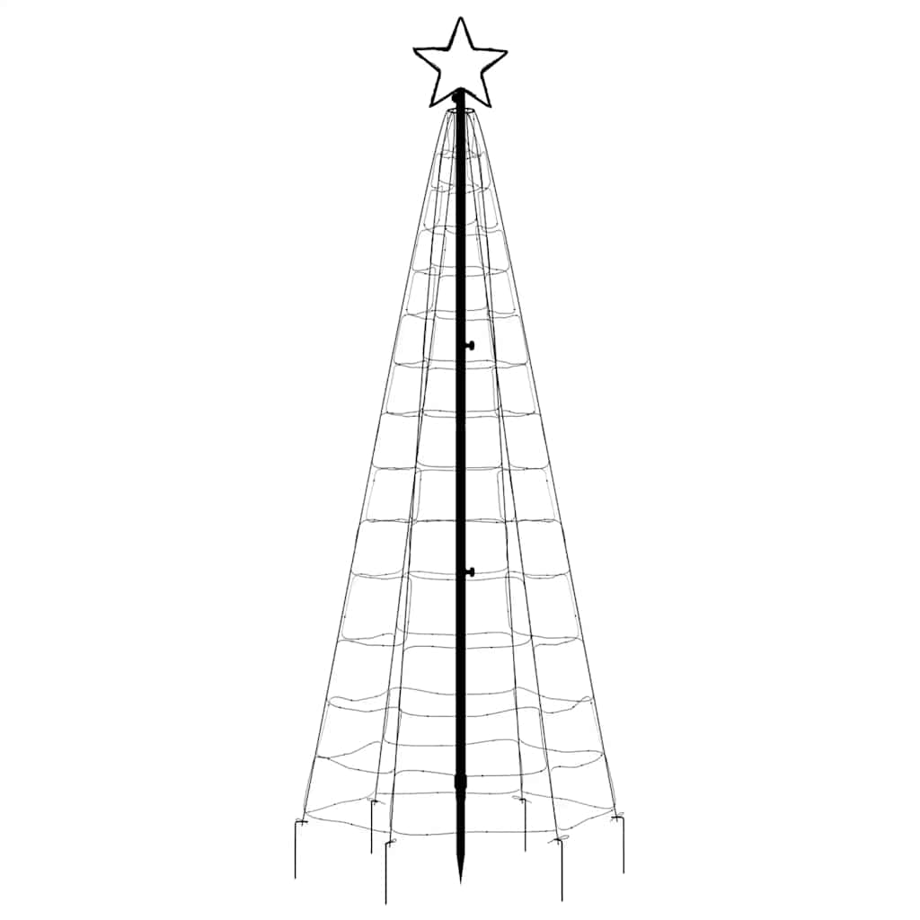 Christmas Tree Light with Spikes 220 LEDs Cold White 70.9"