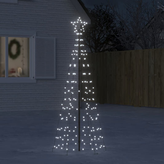 Christmas Tree Light with Spikes 220 LEDs Cold White 70.9"