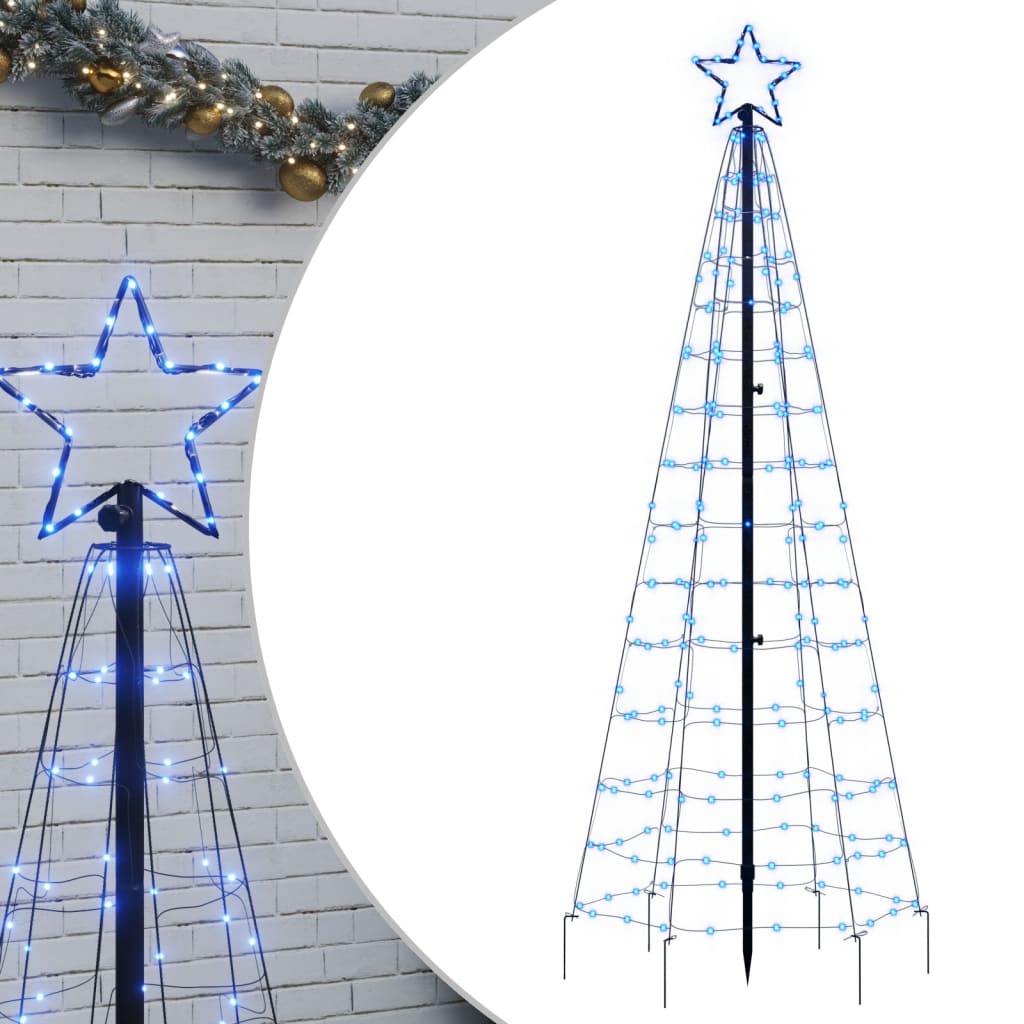 Christmas Tree Light with Spikes 220 LEDs Blue 70.9"