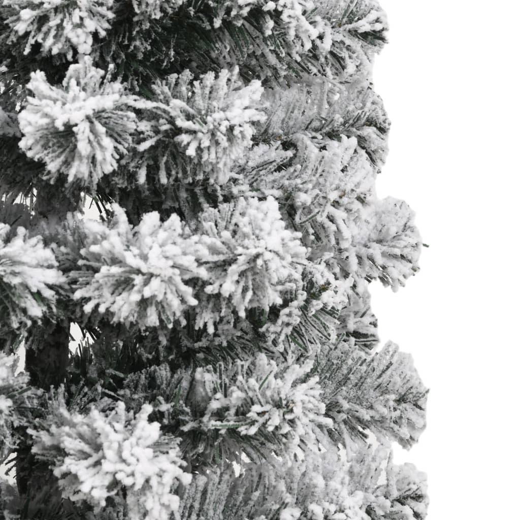 Artificial Hinged Christmas Tree with Flocked Snow 47.2"