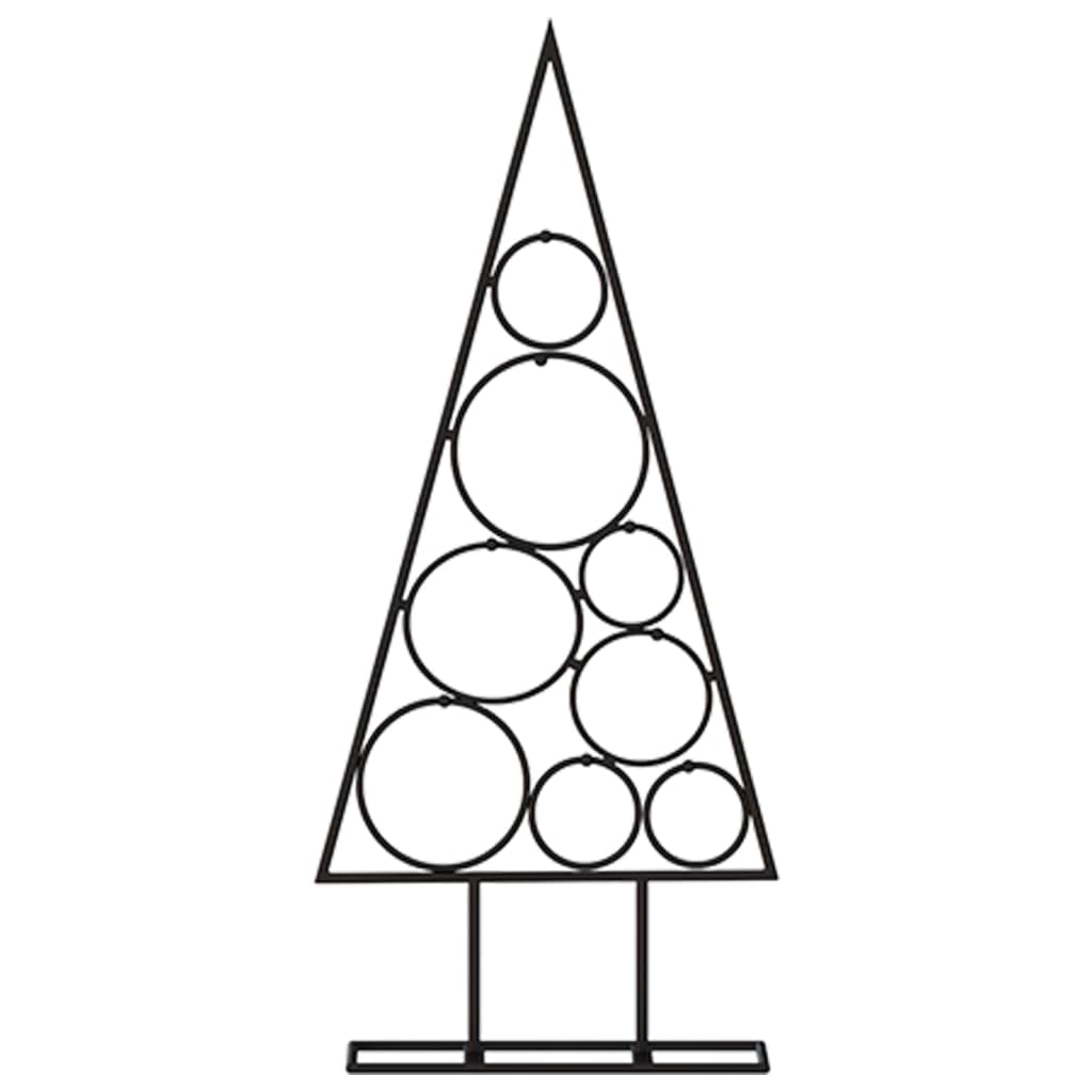 Metal Christmas Tree for Decoration Black 23.6"