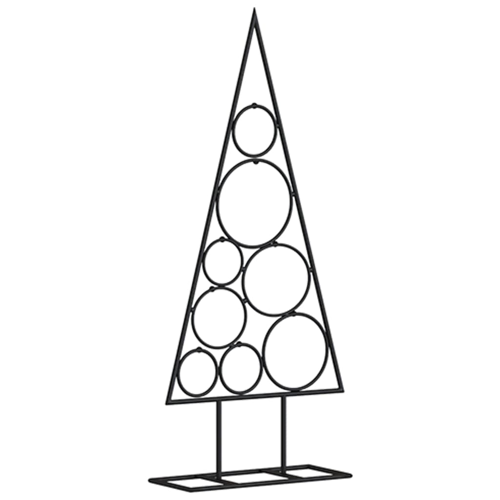 Metal Christmas Tree for Decoration Black 23.6"