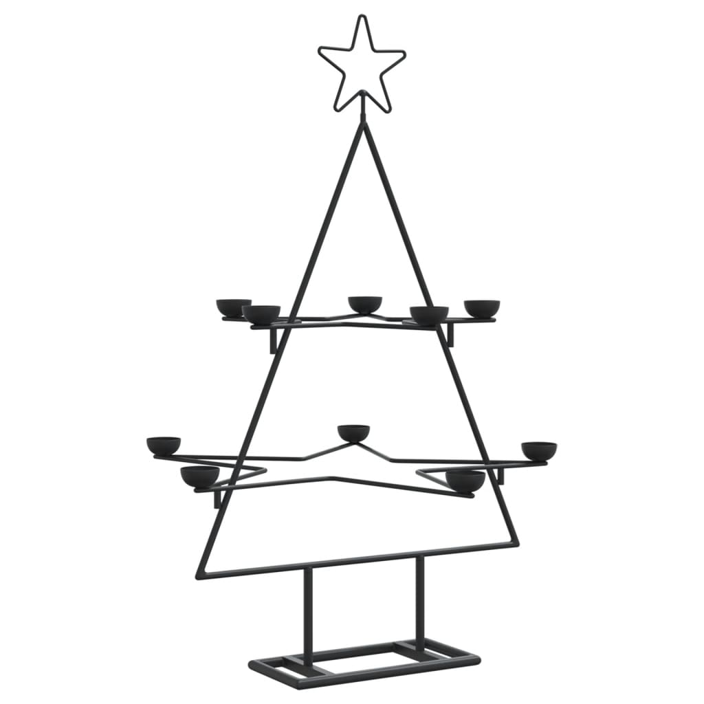 Metal Christmas Tree for Decoration Black 29.5"