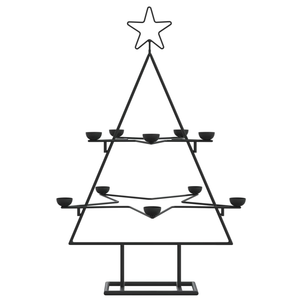 Metal Christmas Tree for Decoration Black 29.5"