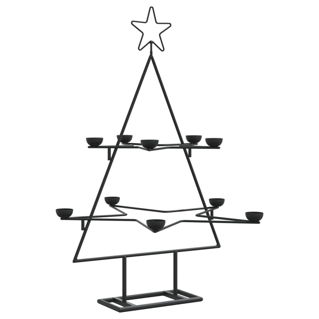 Metal Christmas Tree for Decoration Black 29.5"